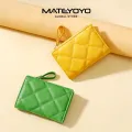 MATEYOYO Women's Wallet Simple Diamond Pattern Wallet Fashion Purse Money Bag Multifunctional Clutch Wallet PU Leather Card Wallet Zipper Co-in Pocket. 