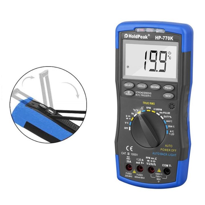 HoldPeak Automatic Range Automobile Multimeter for Tachometer ...