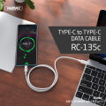 Remax Chaining Series RC-135C Type-C to Type-C PD Charge 18W Fast Charging Data Cable 5A Output Supe. 