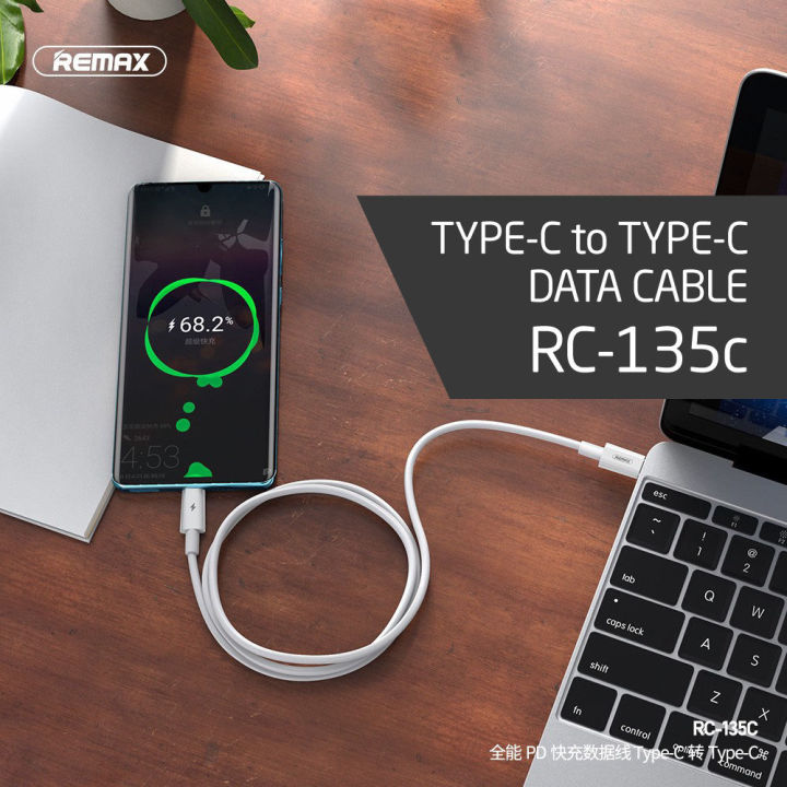 Remax%20Chaining%20Series%20RC-135C%20Type-C%20to%20Type-C%20PD%20Charge%2018W%20Fast%20Charging%20Data%20Cable%205A%20Output%20Supe%20-%20Image%204