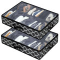 KUUJOJO Under Bed Shoe Storage Organizer for Closet, Foldable Underbed Shoes Containers Boxes Under the Bed Storage Bags. 