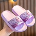 Princess Elsa Children's Slippers Summer Girls Indoor Soft Bottom Non-Slip Frozen Little Girl Cute Crystal Shoes. 