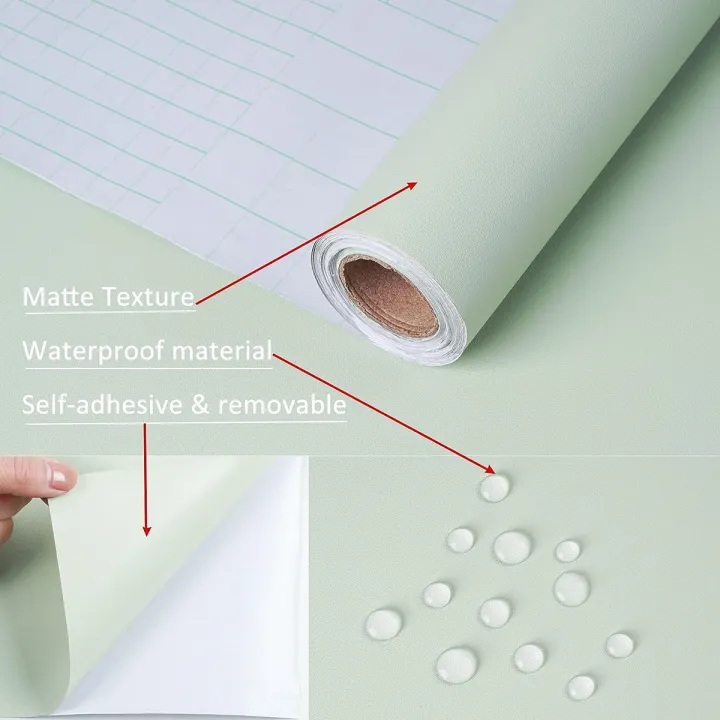 Solid%20Color%20Contact%20Paper%20Pure%20Green%20Wallpaper%20Vinyl%20Adhesive%20Waterproof%20Wall%20Paper%20for%20Cabinet%20Shelf%20Liner%20Room%20Walls%20Covering%20-%20Image%207