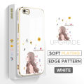 TA for iPhone 6 Plus 6S Plus Back Cover + Free Lanyard Charming Girl Luxury 6D Plating Case Side Pattern Soft Silicone Square Phone Cases for Girls. 