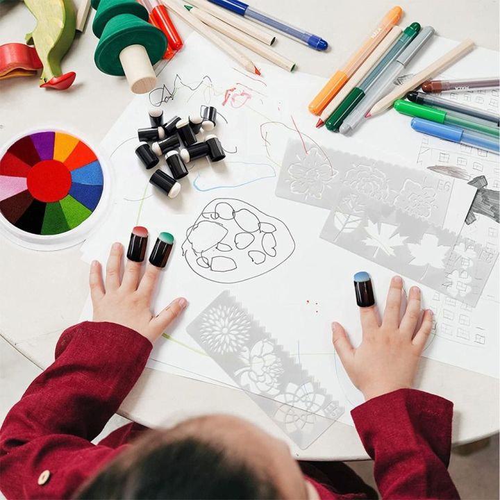 10pcs%20Sponge%20Finger%20Daubers%20Foam%20Painting%20Ink%20Pad%20Stamping%20Brush%20Scrapbooking%20Drawing%20Painting%20Art%20Crafts%20-%20Image%206