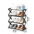 X-Shaped Shoe Rack for Home Multifunctional Steel Assembly Cloth Shoecase for Students Dormitory Dustproof Storage Shelf Hanger. 