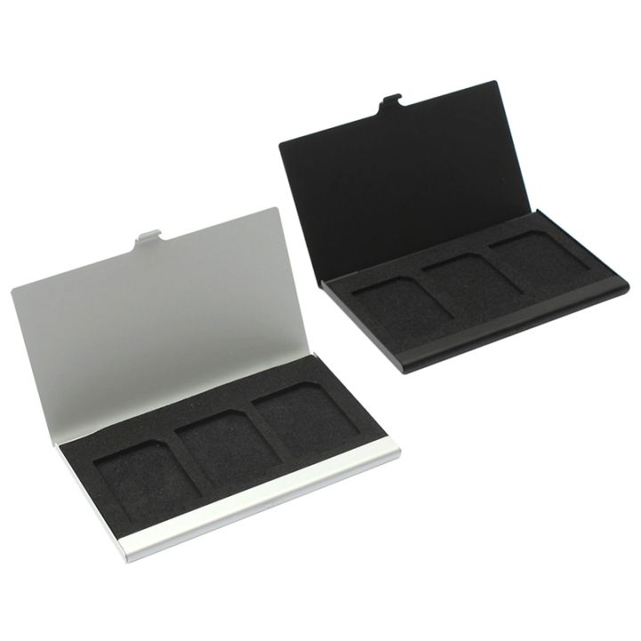 Aluminum Alloy Memory Card Case Card Box Holders For 3PCS SD Cards