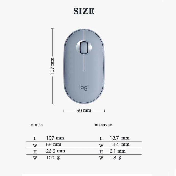 New%20Logitech%20PEBBLE%20POP%20Mouse%20Laptop%20Tablet%20M350%20Wireless%20Bluetooth%20Mouse%20Light%20and%20Thin%20Mute%20Office%20Battery%20Usb%20Stock%20Mini%20Mice%20-%20Image%202