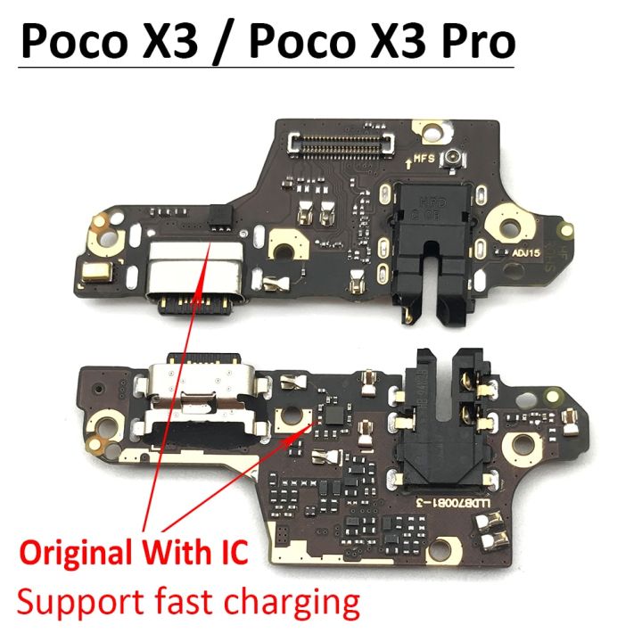 USB Charger Dock Connector Charging Port Board Microphone Flex Cable For Xiaomi POCO X3 NFC Global Version / Poco X3 Pro