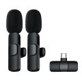 Wireless Lavalier Dual Microphone Portable Mini Mic Noise Reduction Audio Video Recording For iPhone Android Gaming Live Broadcast. 