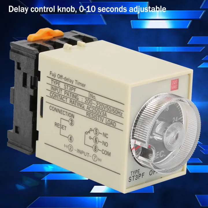 %E3%80%90FOOT%20SOFA%E3%80%91%5BQuality%20assurance%5D%200-30s%20Power%20Off%20Delay%20Timer%20Relay%20Knob%20Delay%20Time%20Relay%20Control%20Time%20Relay%20with%20Base%20AC%20220V%20ST3PF%20-%20Image%209