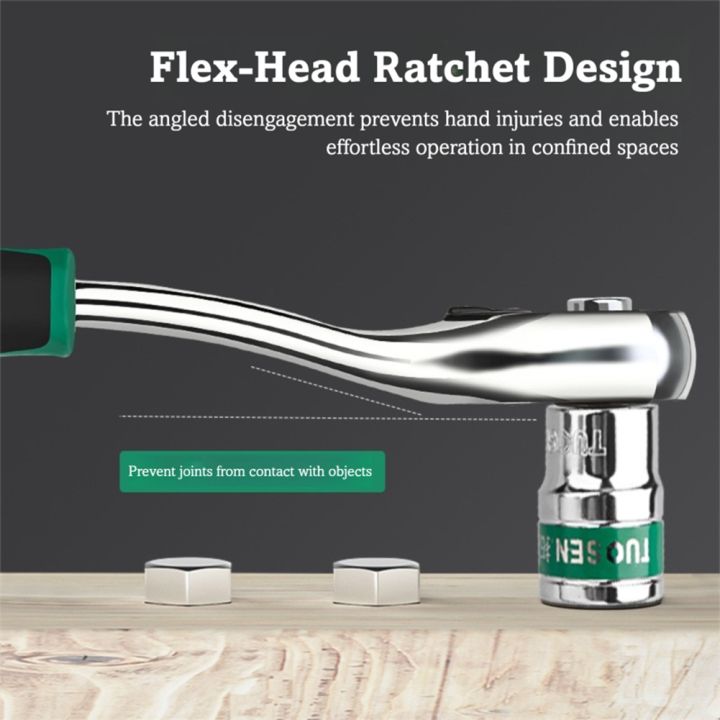 TUOSEN Quick Release 72-Tooth Ratchet Wrench-Multi-Function Hand Tool ...