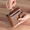 Small Men's Wallet Retro Bifold Wallet Credit Card Holder Bifold Wallet Mens Leather Wallet RFID Blocking. 