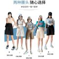 Shorts for Pregnant Women Summer Thin Outer Wear Loose Casual Wide-Leg Pants Five-Point Suit Pants Low Waist Pregnancy Pants Summer Wear. 