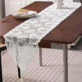 【ZOSR】 Exquisite Table Runner Beautifully Crafted Soft Touch Table Runner with Fringed Trim Perfect Home Accessory. 