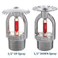 【ZOSR】68℃ Pendent Fire Sprinkler Head Automatic Fire Extinguishing System Protection 1/2” NPT Temperature Fire Quick Response Water Spraying Device Home Commercial. 