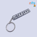 Customize Vehicle Number Plate Key Tag - Double side long. 