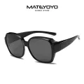 MATEYOYO Women Sunglasses Dual Use Glasses Cover Fashion Sunglasses UV400 Sunglasses Large Frame Sunglasses Glasses Cover HD Polarized Lens Myopia Sunglasses Cover Outdoor Travel Driving. 