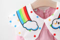(0-3 Years Old) Baby Girl Dress Summer Cotton Rainbow Cloud Sleeveless Dress For Baby Kids Korean Version Beach Cute Doll Neck Dress For Kids Girls. 