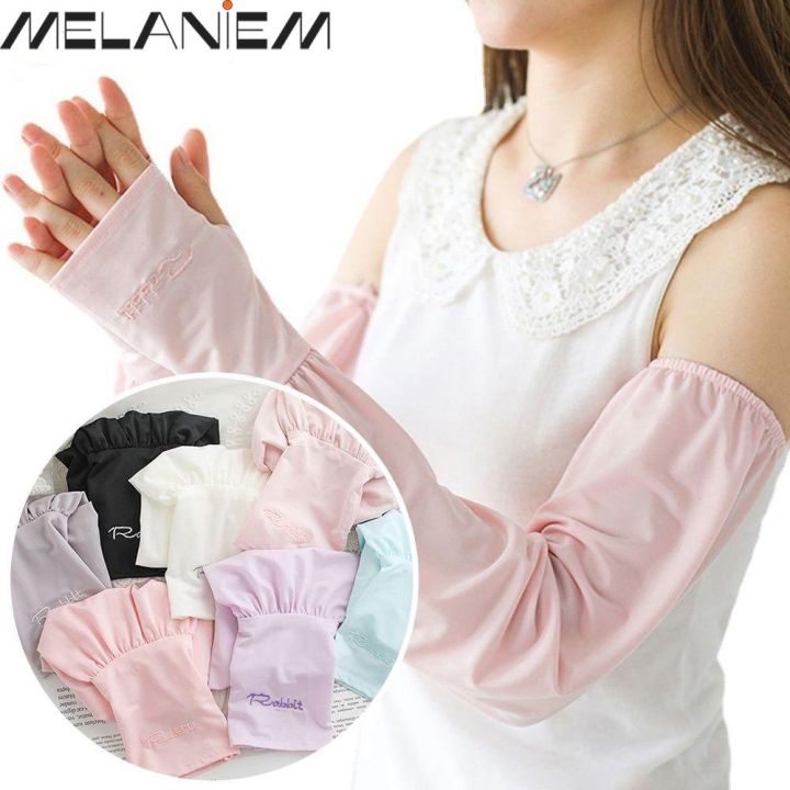 Fashion Driving 1 Pair Long Arm Ice Silk Sleeves Sunscreen Men/WomenLoose Arm Sleeves Cycling Sports Summer UV Protection Outdoor