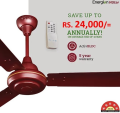 56 inch Ceiling fan - SuperQ Energy Efficient BLDC Motor 28W. 