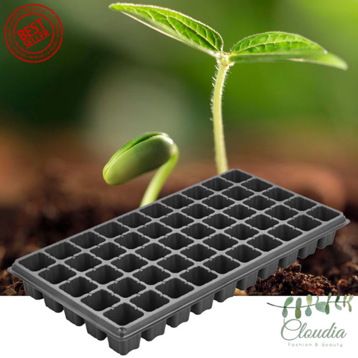 50%20Holes%201%20Pcs%20Thick%20black%20seedling%20tray%20%20seedling%20nursery%20seed%20tray%20Seeds%20starter%20Trays%20Seeding%20Trays%20-%20Image%203