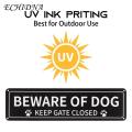 Beware of Dog Sign Beware Dog Sign Paw Print Gate Closed Durable Aluminum Warning Home Outdoor Outdoor Dog Sign. 