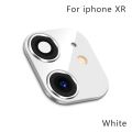 Luxury Fake Camera Lens Sticker Seconds Change Cover Case Phone Upgrade Support Flash For iPhone XR X To iPhone 11 Pro Max-White-XR. 