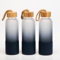 Bamboo Lid Premium Glass Water Bottle. 