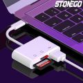 3 in 1 Lightning To TF SD Card Reader For iPhone 15 14 13 11 12 Pro Max Ipad USB Type C Memory Adapter For Samsung Huawei Xiaomi. 