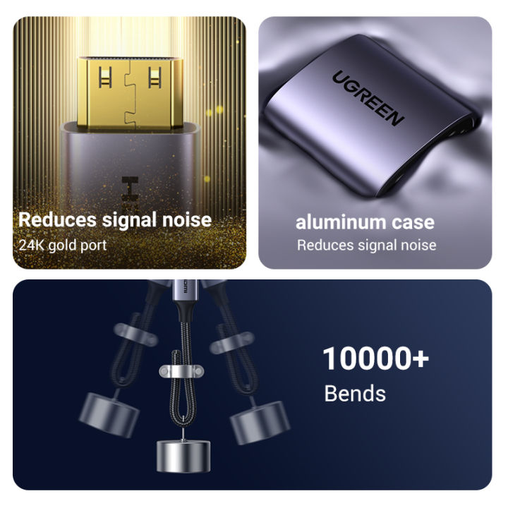 UGREEN%20Mini%20HDMI%20to%20HDMI%20Adapter%20Aluminum%20Shell%204K%2060Hz%20Mini%20HDMI%20to%20HDMI%20Female%20Cable%20HDR%203D%20for%20Raspberry%20Pi%20Zero%202%20W/W%20DSLR%20Camera%20Camcorder%20Graphics%20Card%20Laptop%20Projector%20Tablet%20-%20Image%208