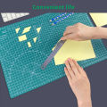 A3 Self Healing Cutting Mat Double-sided Non-slip PVC Cutting Board with Grid Lines Angles Design 3mm Thickness for Scrapbooking Art & Craft Projects. 