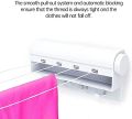 Telescopic Clothesline, Retractable Wall Mounted 4 Lines Drying Clothes Hanger Rope for Hotels, Terraces, Balconies, Indoor Outdoor Wall Mounted Clothes Dryer Line | kapde sukhane ki rassi /dori. 