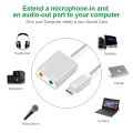 USB C Type C Type-C External Sound Card Hi-Fi Magic Voice 7.1 CH o Card Adapter USB-C to Jack 3.5mm Earphone Microphone Speaker Replacement for Laptop Pro. 