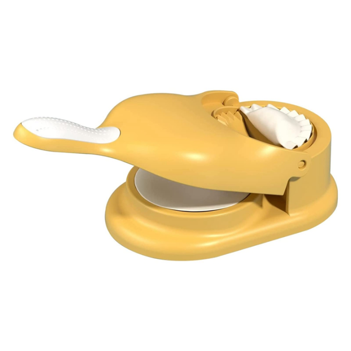 Dumpling Maker Machine Dumpling Mold Maker Pressing Dumpling Skin Mould Dumpling Making Tool,Yellow