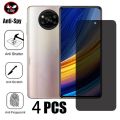 4PCS Anti-Spy Screen Protector For Xiaomi Mi X3 Nfc Pro GT Tempered Glass For Xiaomi Poco X4 Pro 5G Screen Protector. 
