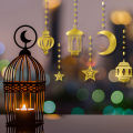6Pcs/Set Eid Hanging Paper Pendant Ramadan Decoration For Home Festival Party Decor 2024 Ramadan Holiday Gifts. 