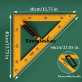 Sirendeshao educational items 60/100cm Straight Ruler,Big Triangulator Compasses Protractor Math Drawing Instruments For Teachers Educational Stationery 9701Party Packs Sets High Quality. 