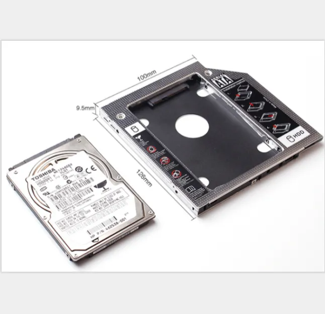 Hard%20Disk%20Drive%20Caddy%209.5mm%20Universal%20For%20CD/DVD-ROM%20Optical%20Bay%202nd%20SATA%20HDD%20SSD%20-%20Image%206
