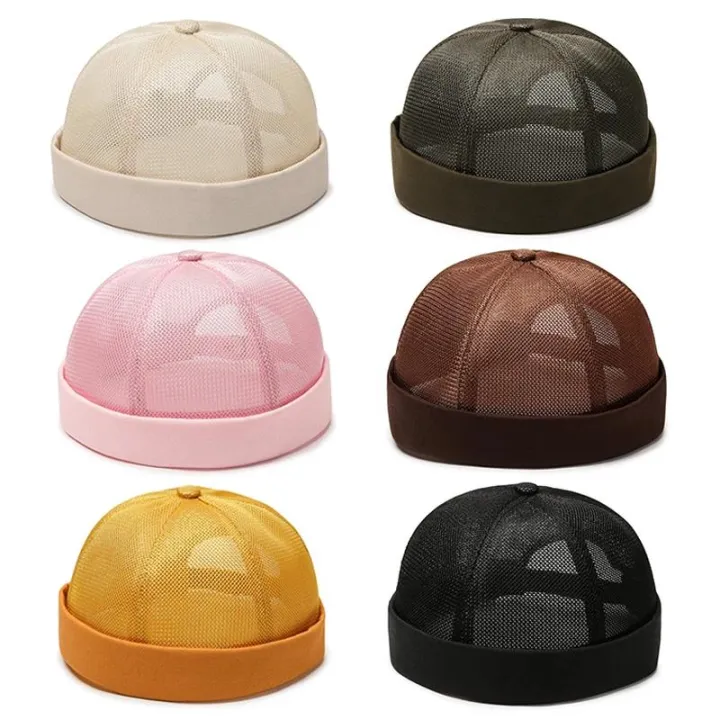 Full%20Mesh%20Quick%20Drying%20Caps%20Brimless%20Skullies%20Cap%20Beanie%20Hat%20Women%20Men%20Caps%20Solid%20Color%20Hip%20Hop%20Street%20Docker%20Hats%20Gorras%20-%20Image%206