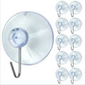 10 Windows Transparent Suction Cup Suction Cup Hook Clothes Jacket Metal Hook. 