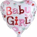 First Birthday Boy Or Girl 5 Piece Foil Balloon Set, Reusable And Self Sealing. 