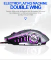 Firewings V6 Gaming Mouse Mause DPI Adjustable Computer Optical LED Game Mice Wired USB Games Cable Silent Programmable Mouse. 