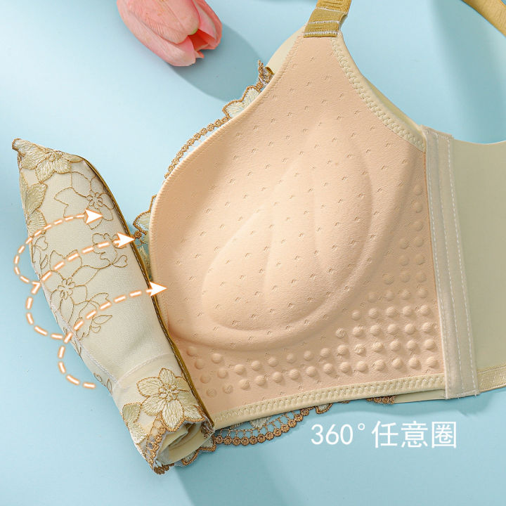 TZ%20Big%20Red%20Underwear%20Women's%20Unrimmed%20Adjustable%20Front%20Buckle%20Lace%20Tucked-up%20Breast%20Push-up%20Bra%20Set%20-%20Image%205
