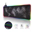 Glowing Cool RGB World Map Gaming Mousepad. 