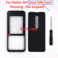 HKFASTEL 301 Housing For Nokia 301 Single Dual SIM Card Mobile Phone Cover ( No keypad ) jelly Soft TPU Protection Case + Tool. 