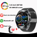 For Huawei Exercise Fitness Smart Watch Men Watch 4 Pro AMOLED HD Screen Bluetooth Call NFC Heart rate GPS SmartWatch 2024 New. 