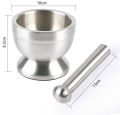 Mortar And Pestle Stainless Steel Spice Grinder Pill With Lid For Crushing Grinding Ergonomic Design With Comfy Grip. 
