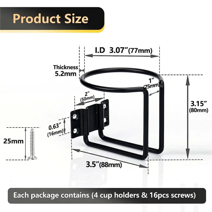 4%20Piece%20Boat%20Cup%20Holder%20Stainless%20Steel%20Universal%20Drink%20Holders%20Black%20Ring%20Cup%20Holders%20for%20Boat%20Truck%20RV%20-%20Image%208