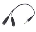 3.5mm Jack Headphone Mic Audio Y Splitter Cable 1 Male to 2 Female with Separate Headset/Microphone Adapter. 